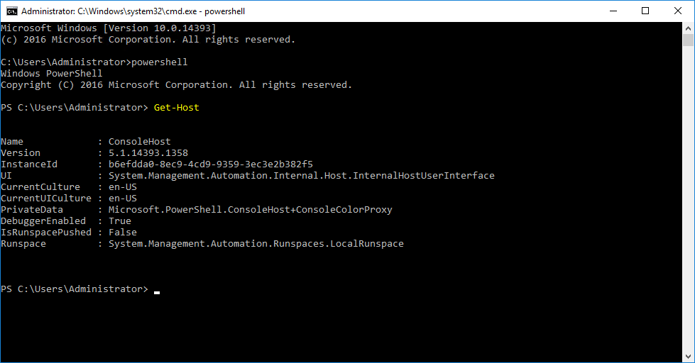 PowerShell version